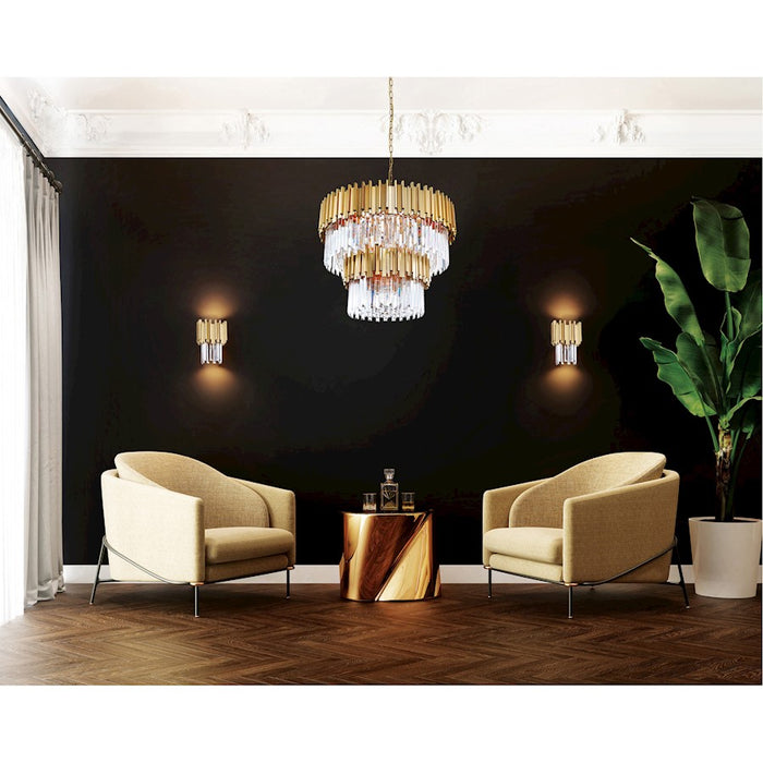CWI Lighting Deco 12 Light Down Chandelier, Medallion Gold