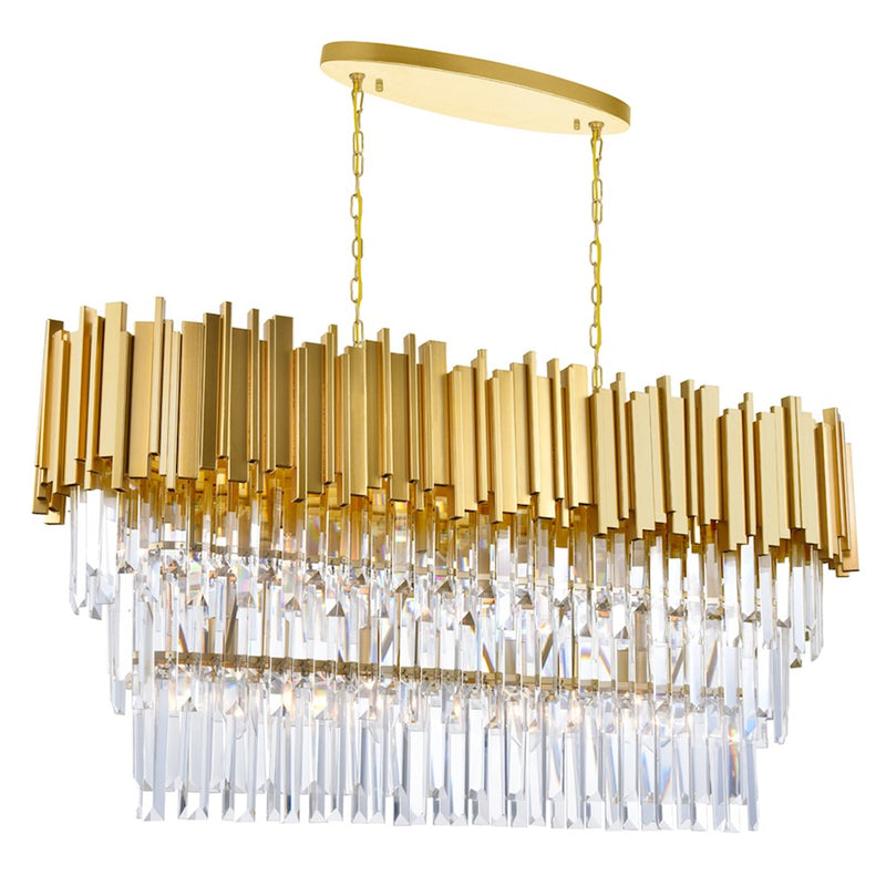 CWI Lighting Deco 9 Light Chandelier, Medallion Gold