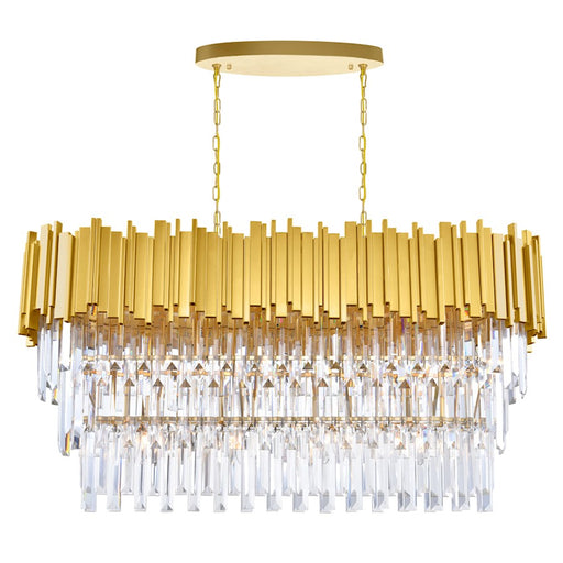 CWI Lighting Deco 9 Light Chandelier, Medallion Gold