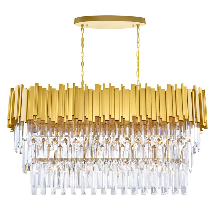 CWI Lighting Deco 9 Light Chandelier, Medallion Gold