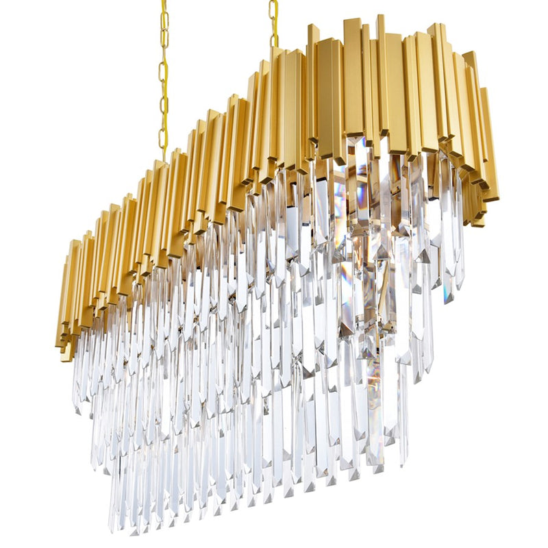 CWI Lighting Deco 9 Light Chandelier, Medallion Gold