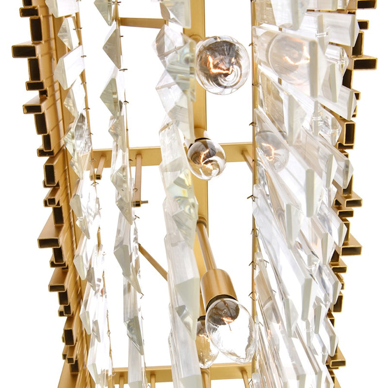 CWI Lighting Deco 9 Light Chandelier, Medallion Gold