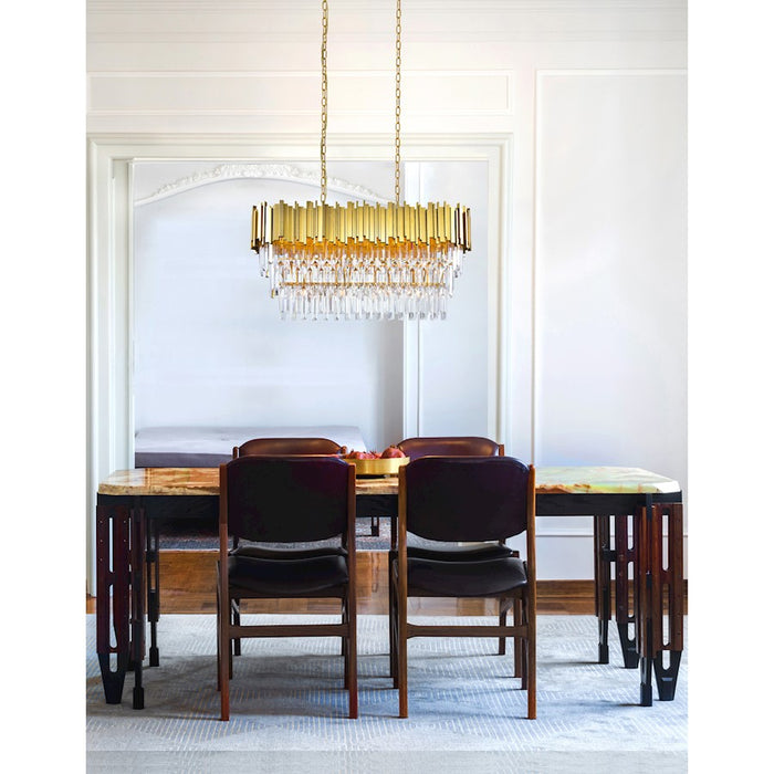 CWI Lighting Deco 9 Light Chandelier, Medallion Gold