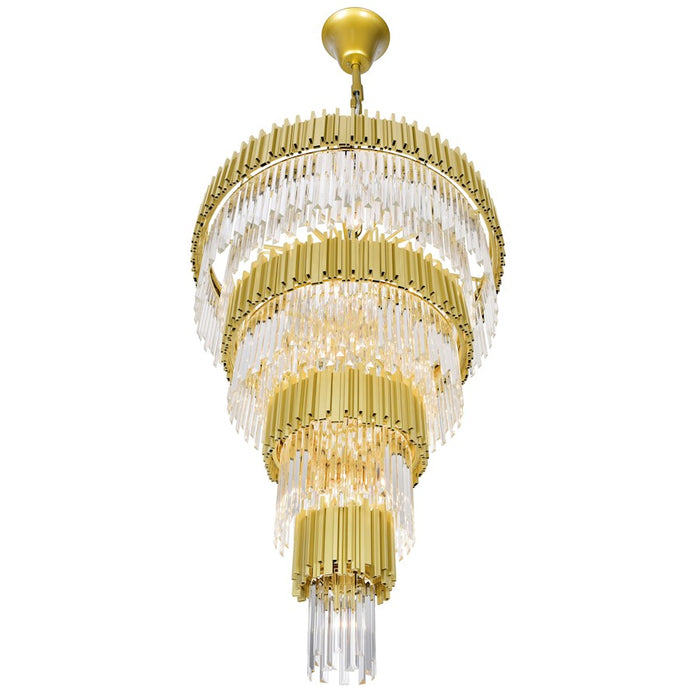 CWI Lighting Deco 34 Light Down Chandelier, Medallion Gold