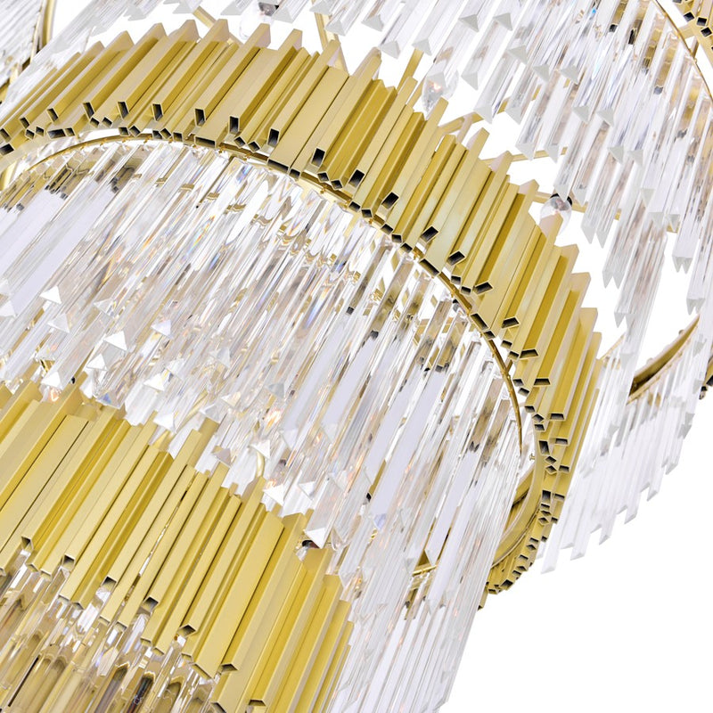 CWI Lighting Deco 34 Light Down Chandelier, Medallion Gold