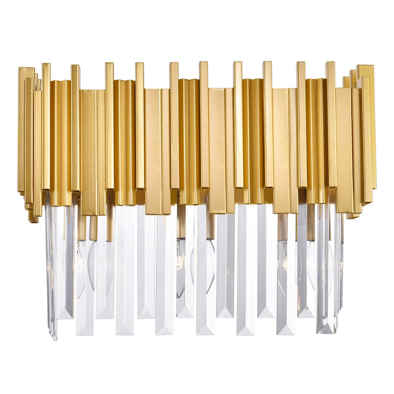 CWI Lighting Deco 3 Light Vanity Light, Medallion Gold