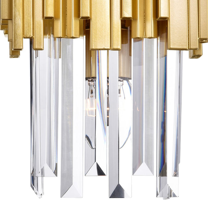 CWI Lighting Deco 1 Light Wall Light, Medallion Gold