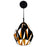 CWI Lighting Oxide 1 Light 12" Down Pendant, Black/Copper