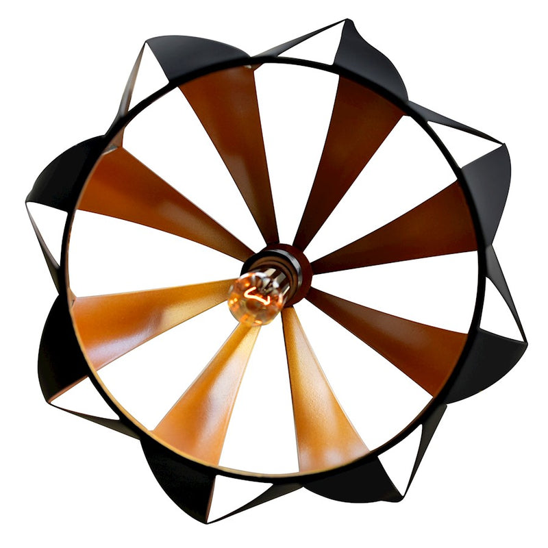 CWI Lighting Oxide 1 Light 12" Down Pendant, Black/Copper
