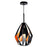 CWI Lighting Oxide 1 Light 16" Down Pendant, Black/Copper