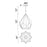CWI Lighting Oxide 1 Light 16" Down Pendant, Black/Copper
