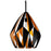 CWI Lighting Oxide 1 Light 20" Down Pendant, Black/Copper