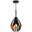 CWI Lighting Oxide 1 Light Down Mini Pendant, Black/Copper