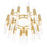 CWI Lighting Orgue 42 Light Down Chandelier, Satin Gold/Clear