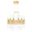 CWI Lighting Orgue 42 Light Down Chandelier, Satin Gold/Clear