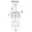 CWI Lighting Orgue 42 Light Down Chandelier, Satin Gold/Clear
