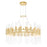 CWI Lighting Orgue 72-Lt 32" Down Chandelier, Satin Gold/Clear - 1120P32-72-602