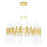 CWI Lighting Orgue 72-Lt 32" Down Chandelier, Satin Gold/Clear