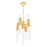 CWI Lighting Orgue 9 Light Down Mini Pendant, Satin Gold/Clear