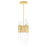 CWI Lighting Orgue 9 Light Down Mini Pendant, Satin Gold/Clear