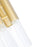 CWI Lighting Orgue 6 Light Wall Sconce, Satin Gold/Clear