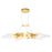 CWI Lighting Collar 21 Light Chandelier, Satin Gold/Clear