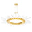 CWI Lighting Collar 28 Light Chandelier, Satin Gold/Clear