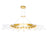 CWI Lighting Collar 28 Light Chandelier, Satin Gold/Clear
