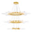 CWI Lighting Collar 63 Light Chandelier, Satin Gold/Clear - 1121P48-63-602