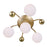 CWI Element 4 Light Flush Mount, Sun Gold/Frosted