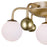 CWI Element 4 Light Flush Mount, Sun Gold/Frosted