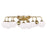 CWI Element 9 Light Flush Mount, Sun Gold/Frosted