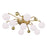 CWI Element 9 Light Flush Mount, Sun Gold/Frosted
