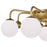 CWI Element 9 Light Flush Mount, Sun Gold/Frosted