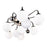 CWI Element 9 Light Flush Mount, Polished Nickel/Frosted