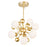 CWI Lighting Element 8 Light Chandelier, Sun Gold/Frosted - 1125P16-8-268