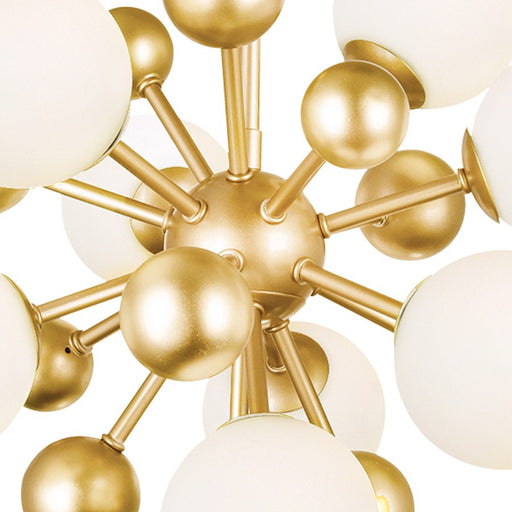 CWI Lighting Element 8 Light Chandelier, Sun Gold/Frosted