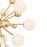 CWI Lighting Element 8 Light Chandelier, Sun Gold/Frosted