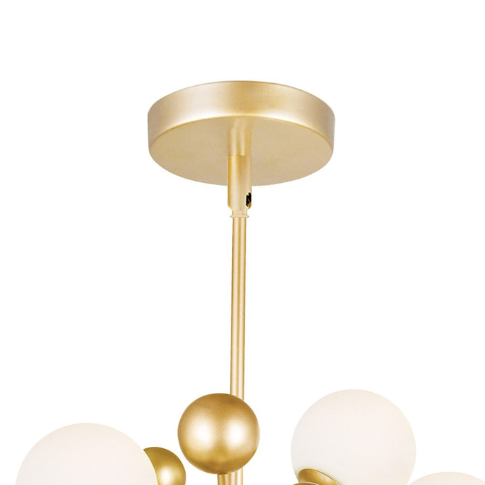 CWI Lighting Element 8 Light Chandelier, Sun Gold/Frosted