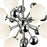 CWI Element 8 Light Chandelier, Polished Nickel/Frosted