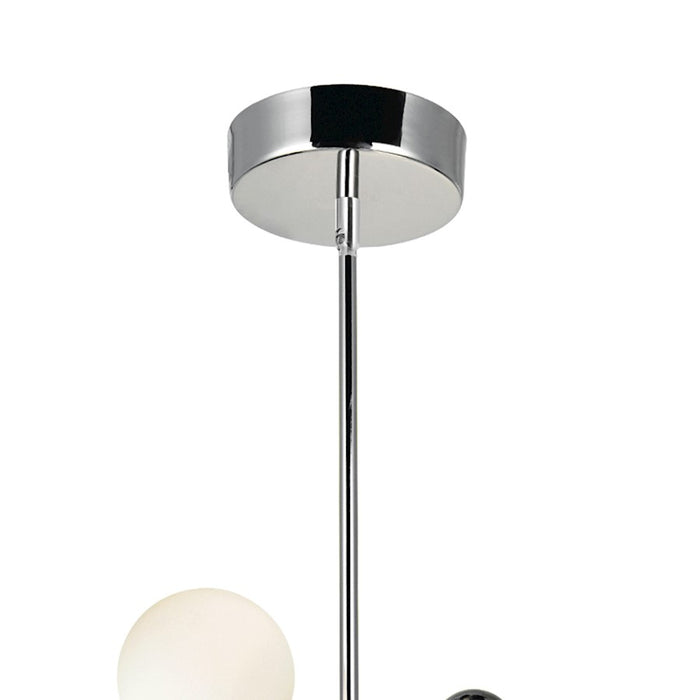 CWI Element 8 Light Chandelier, Polished Nickel/Frosted
