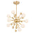 CWI Element 11 Light Chandelier, Sun Gold/Frosted - 1125P24-11-268