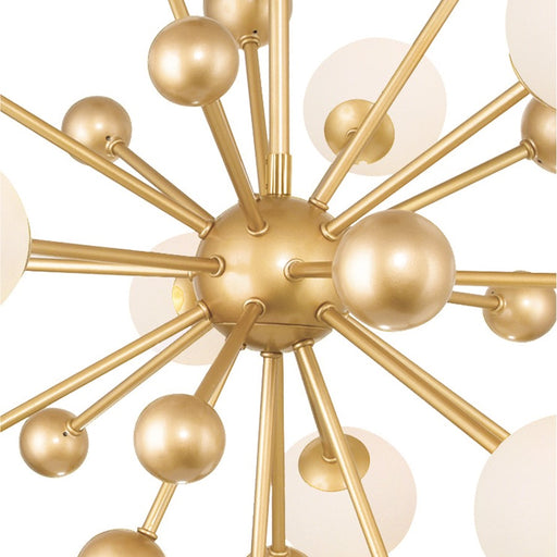 CWI Element 11 Light Chandelier, Sun Gold/Frosted