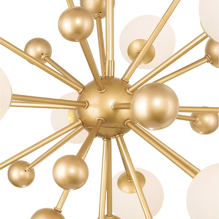 CWI Element 11 Light Chandelier, Sun Gold/Frosted