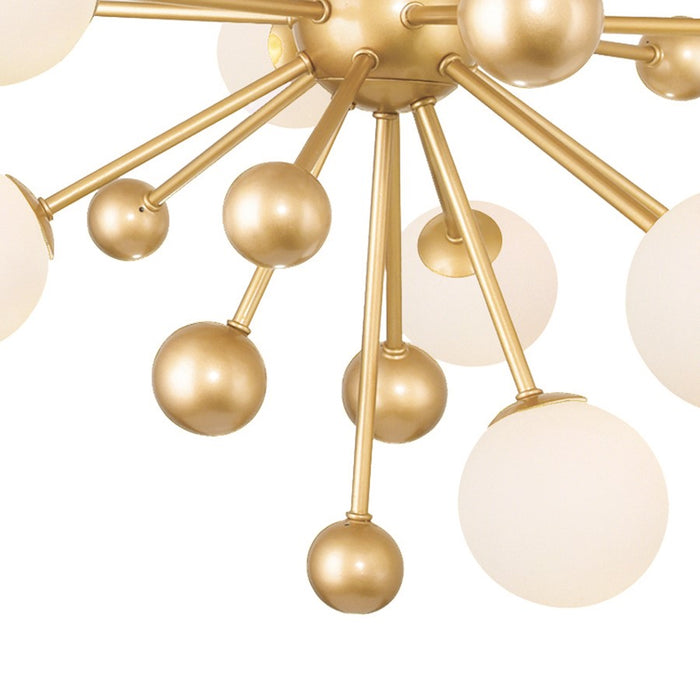 CWI Element 11 Light Chandelier, Sun Gold/Frosted