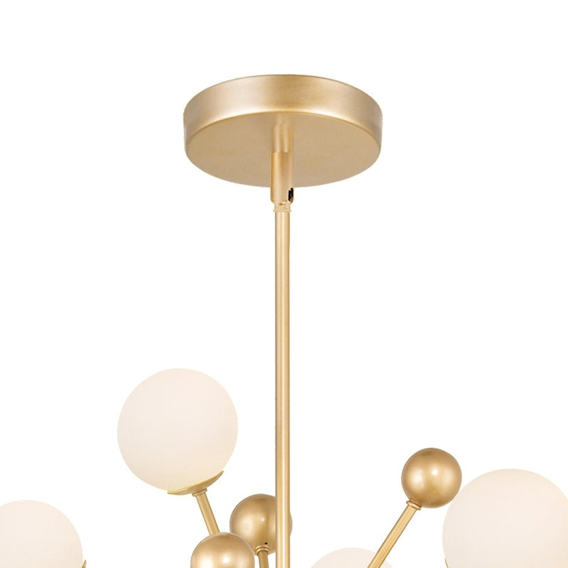 CWI Element 11 Light Chandelier, Sun Gold/Frosted