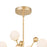 CWI Element 11 Light Chandelier, Sun Gold/Frosted