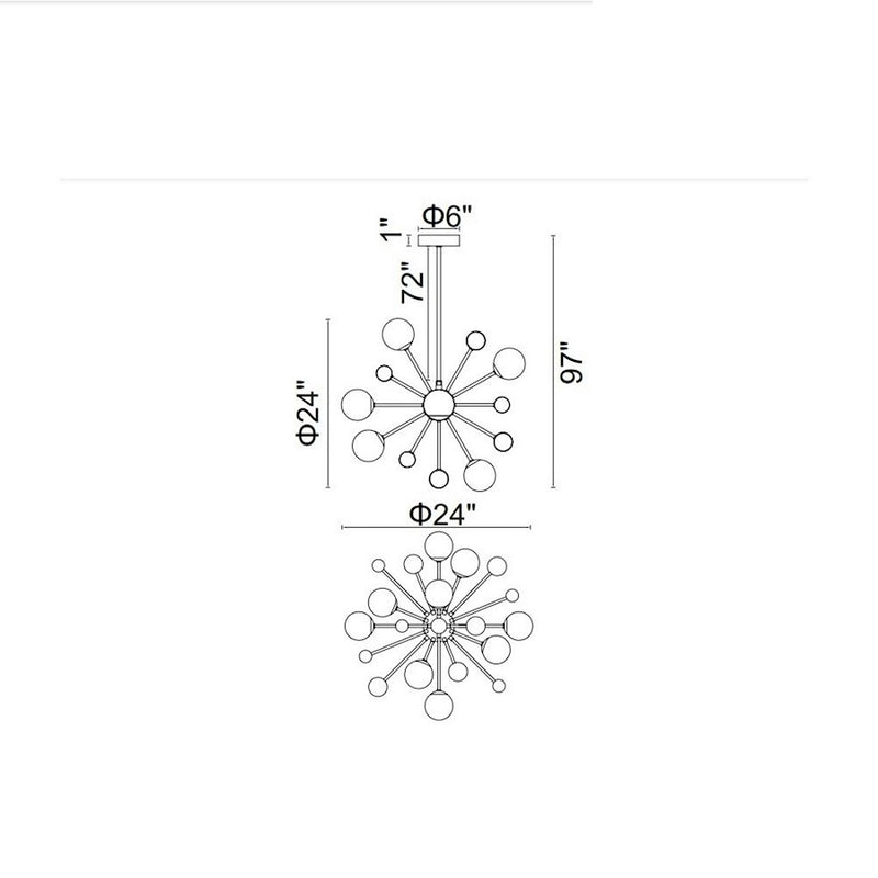 CWI Element 11 Light Chandelier, Sun Gold/Frosted