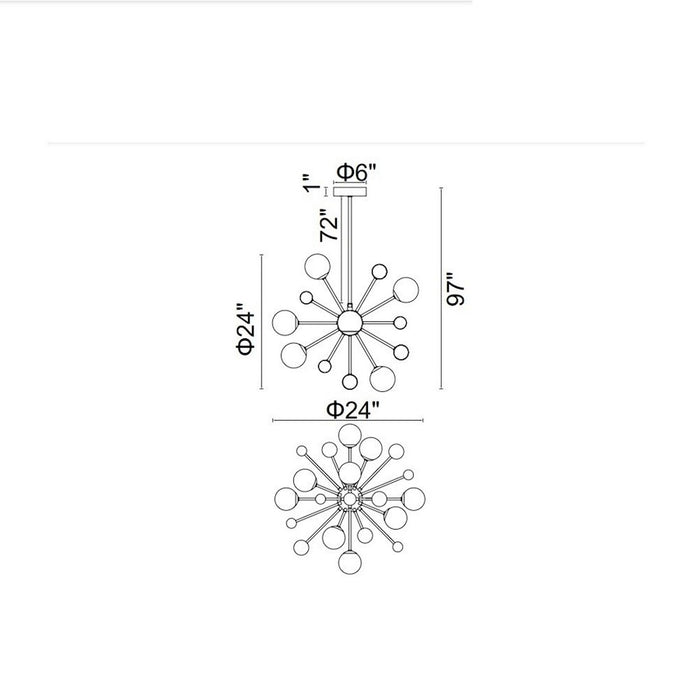 CWI Element 11 Light Chandelier, Sun Gold/Frosted