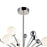 CWI Element 11 Light Chandelier, Polished Nickel/Frosted